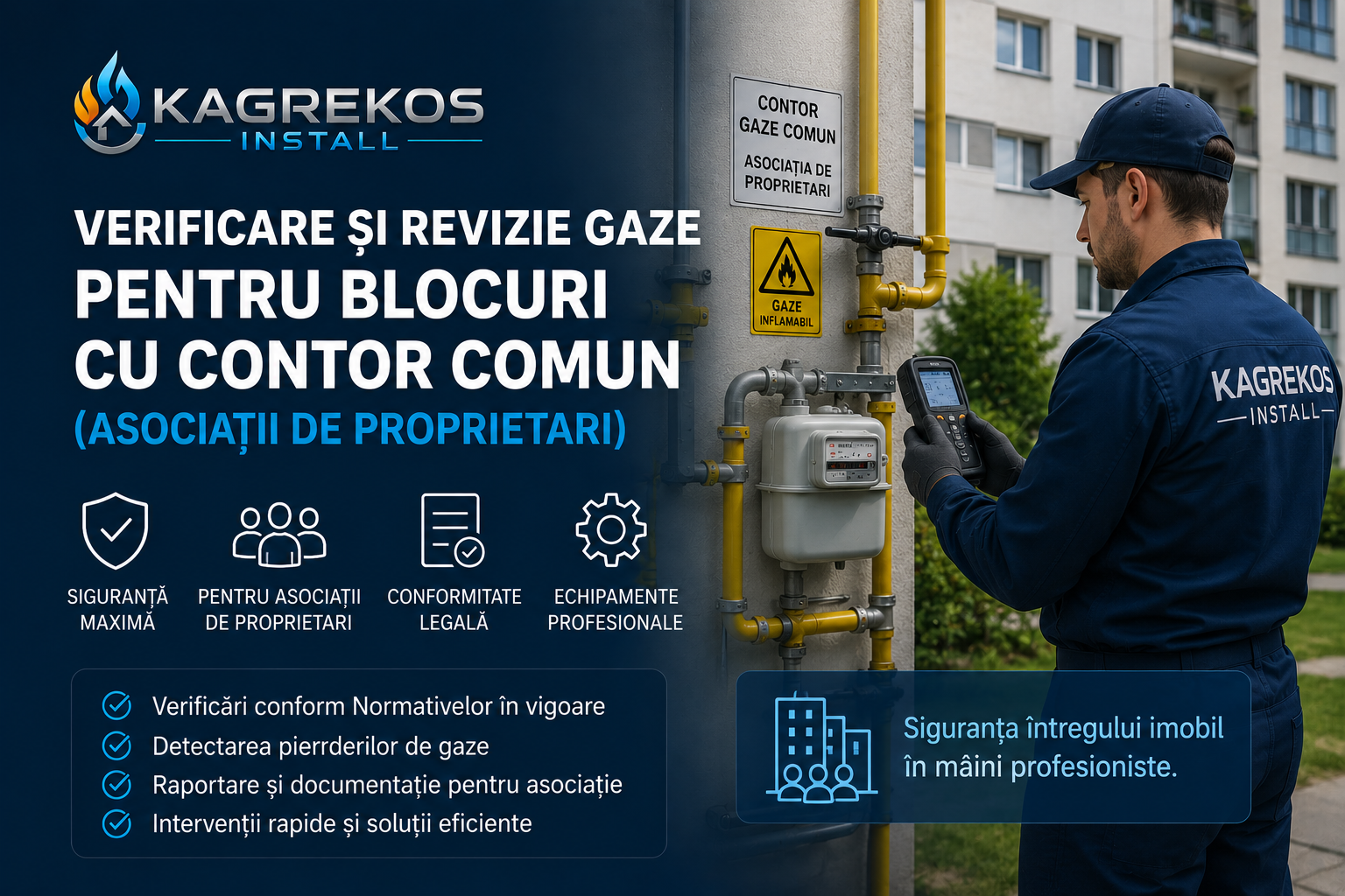 Verificare Gaze pentru Blocuri cu Contor Comun (Asociații de Proprietari)